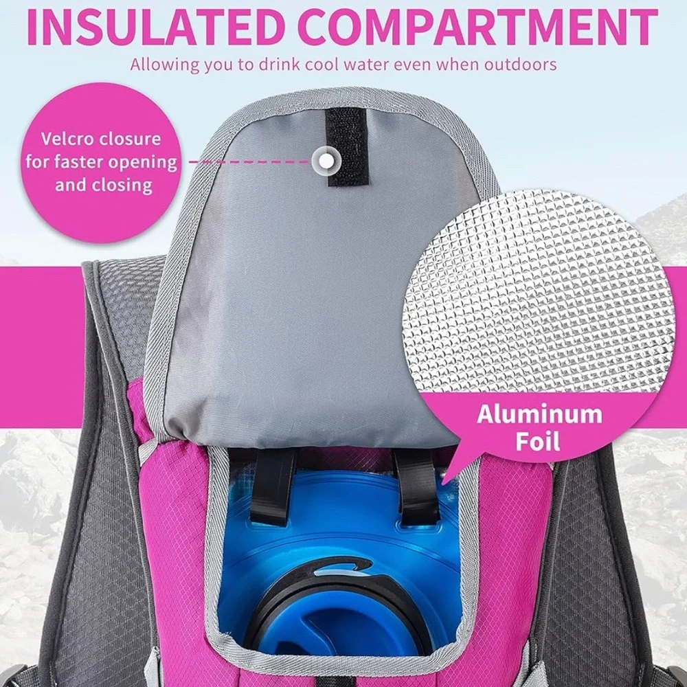 Magenta and Gray RUPUMPACK Backpack Hydration Vest - Picture 14 of 16